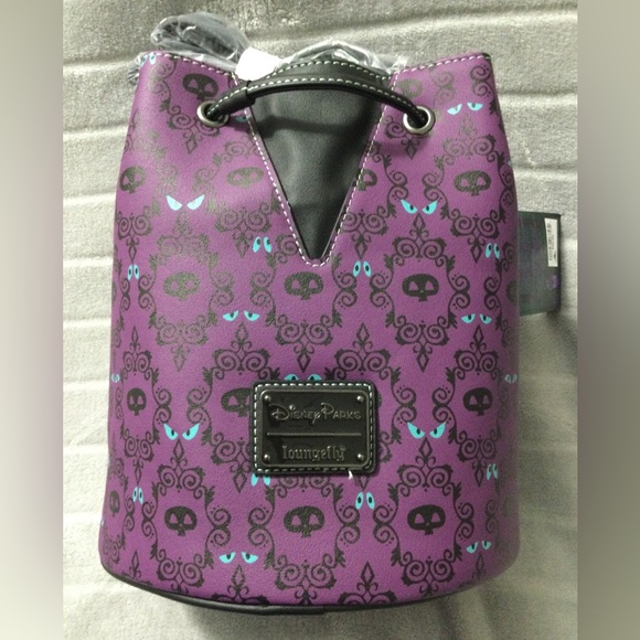 Loungefly Handbags - Loungefly Disney Parks THE HAUNTED MANSION Wallpaper GITD Eyes Bucket Bag